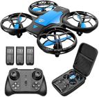 Mini Drone Infantil de Mão - Rc Quadcopter com 3 Baterias