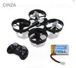 Mini Drone JJRC H36 Cinza 1 Bateria - Controle Remoto Infravermelho Com 4 Canais