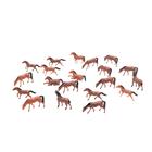 Mini estatuetas de cavalo Hiawbon Simulated HO Scale 1:87 x20