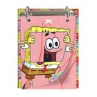 Mini Fichário Vertical Bob Esponja com 80 Folhas Decoradas 90g DAC