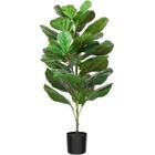 Mini Figueira Artificial Fiddle Leaf CROSOFMI (94cm) com Vaso