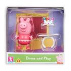 Mini Figura Peppa Pig com Roupinhas - Peppa com Roupa de Bailarina - Sunny