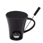 Mini Fondue de Porcelana Ivy Preto 200ml 12 Cm 2905 Lyor