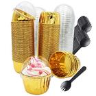 Mini forros de cupcake dourados, 100 unidades - Para Festas