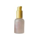 Mini Frasco de Vidro Rosa Fosco Pump Dourado 30ml - Genérica