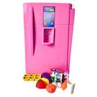 Mini Geladeira Infantil Cozinha Brinquedo Grande Menina Rosa