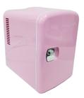 Mini Geladeira Portátil Rosa 4 Litros Trivolt 110/220/12V