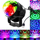 Mini Globo Bola Magica Jogo De Luz LED RGB Iluminação Para Festa Alimentação USB 5v LT775