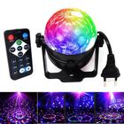 Mini Globo Jogo De Luz Discoteca RGB Com Controle Para Festa DJ WS3316