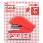 Mini Grampeador Vermelho Picnic + 1000 Grampos Leoarte