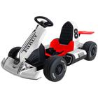 Mini Kart Elétrico Infantil Shiny Toys Branco 12V