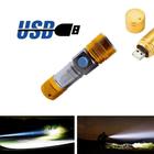 Mini Lanterna Holofote Recarregável Led T6 Bike Com Zoom Cor Dourado CE6120DO - Ecooda