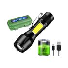 Mini Lanterna LED Portátil COB XPE Com Zoom Tático Tocha Lanterna De Acampamento Com Clipe De Caneta - Heinast