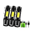Mini Lanterna LED Recarregável Portátil com Zoom COB XPE - Lanterna Tática para Acampamento