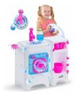 Mini Lavanderia Infantil Sai Agua Verdade Com Acessórios