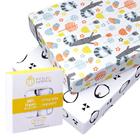 Mini Lençol de Berço com Elástico Woodland & Penguin - 100% Orgânico - Compatível com Graco Pack n Play