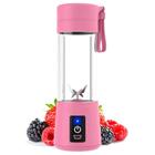 Mini Liquidificador Mixer Juice Cup Portatil 320ml USB 6 Lâminas - Juicer - Rosa