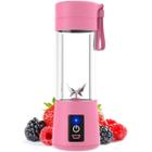 Mini Liquidificador Portátil Juicer Cup 6 Lâmina USB - Rosa