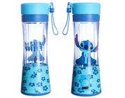 Mini Liquidificador Portátil Mixer Garrafa Stitch 300ml Azul