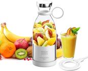 Mini liquidificador Recarregável Portátil Elétrico 6 lâminas Garrafa de suco frutas & Milkshake