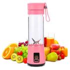 Mini Liquidificador USB Rosa para Frutas e Suco