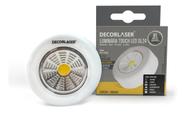 MINI LUMINARIA DE EMERGENCIA E MOVEIS BOTTON LED C/3PILHAS BRANCO - Branco quente - Decorlaser