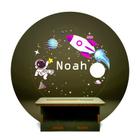 Mini Luminária Espacial Personalizada Com Nome Colorida UV