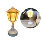 Mini Luminária Led Poste de Luz Colonial Antigo Vela 13cm