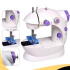 Mini Máquina De Costura Branca 110v/220v Portátil Pilha