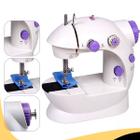 Mini Máquina De Costura Reta Tutto Home Mcp-100 Portátil Branca/violeta 110v/220v - BELLATOR