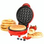 Mini Máquina De Fazer Waffles Elétrica Assadeira Portátil Antiaderente e Compacta 110v e 220v