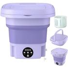 Mini Máquina de Lavar Portátil Silenciosa Dobrável 6,5L 1,8KG Compacta e Prática para Roupas Delicadas e Viagens