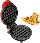 Mini Máquina de Waffle, Pinças Inox, Utensílios para Casa, Fácil Limpeza, Laterais Antiaderentes