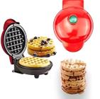 Mini Máquina P/ Fazer Waffle Grill Panqueca Elétrica Prática