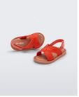 Mini melissa m-lover sandal baby bege/vermelho tam 22