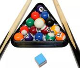 Mini Mesa de Sinuca Bilhar Snooker Infantil Com Pé 2 Tacos 16 Bolas  Triângulo Giz Brinqway