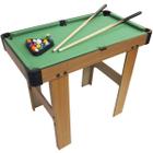 Mini Mesa de Sinuca Bilhar Snooker Infantil Com Pé 2 Tacos 16 Bolas Triângulo Giz Brinqway BW-117