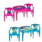 Mini Mesa Infantil + 2 Cadeira Plástica Heroi M Maravilha