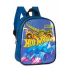 Mini Mochila Escolar Infantil Hotwheels Azul Maxlog