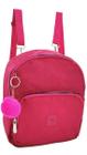 Mini Mochila Feminina Nylon Basic Faculdade Passeio Chaveiro MB13010