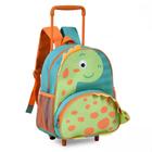 Mini Mochila Rodinha Escolar Infantil Dinossauro Pets 33cm