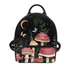 Mini mochila Showudesigns Mushroom para mulheres pretas