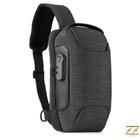 Mini Mochila Transversal Masculina De Peito Diagonal + Usb