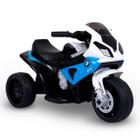 Mini Motinha Motoquinha Elétrica Com Som e Luz Bmw Infantil Menino Azul E Branco 6V -- Importway