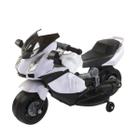 Mini Moto Elétrica 6V Branca Importway Infantil Para Pequenos Pilotos Aventureiros Com Luzes Farol Buzina Recarregável