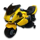Mini Moto Elétrica 6V Infantil Amarela Importway Com Luzes Buzina E Toca Música Bateria Recarregável Até 25Kg