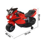 Mini Moto Elétrica 6v Infantil Criança com luzes Sons Led VERMELHA BW232VM