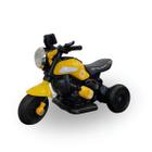 Mini Moto Elétrica Amarela 6V c/ Led e Marcha Ré Bang Toys