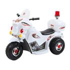 Mini Moto Elétrica Infantil A Bateria 6V Luz E Baú - Branco