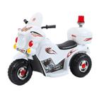 Mini Moto Elétrica Infantil A Bateria 6V Luz E Baú Policial